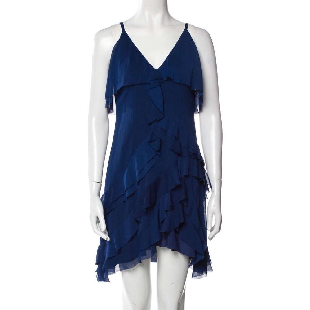 ALICE + OLIVIA V-Neck Mini Dress navy size 2
